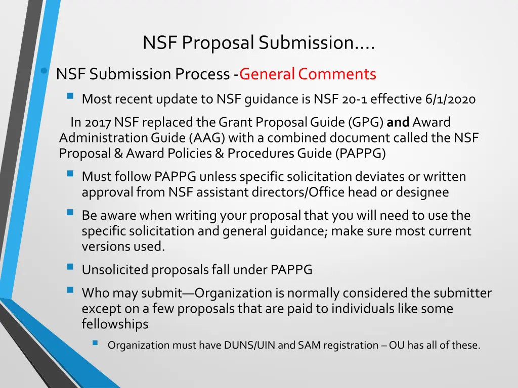 nsf proposal submission nsf submission process