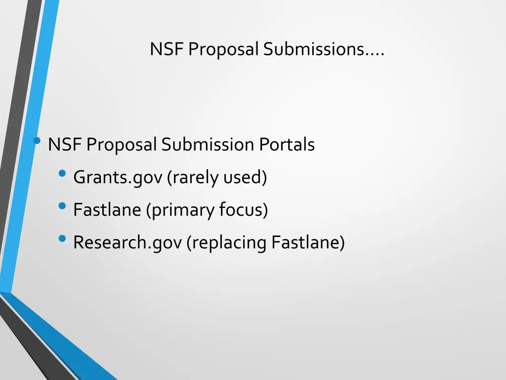 nsf proposal submissions 2