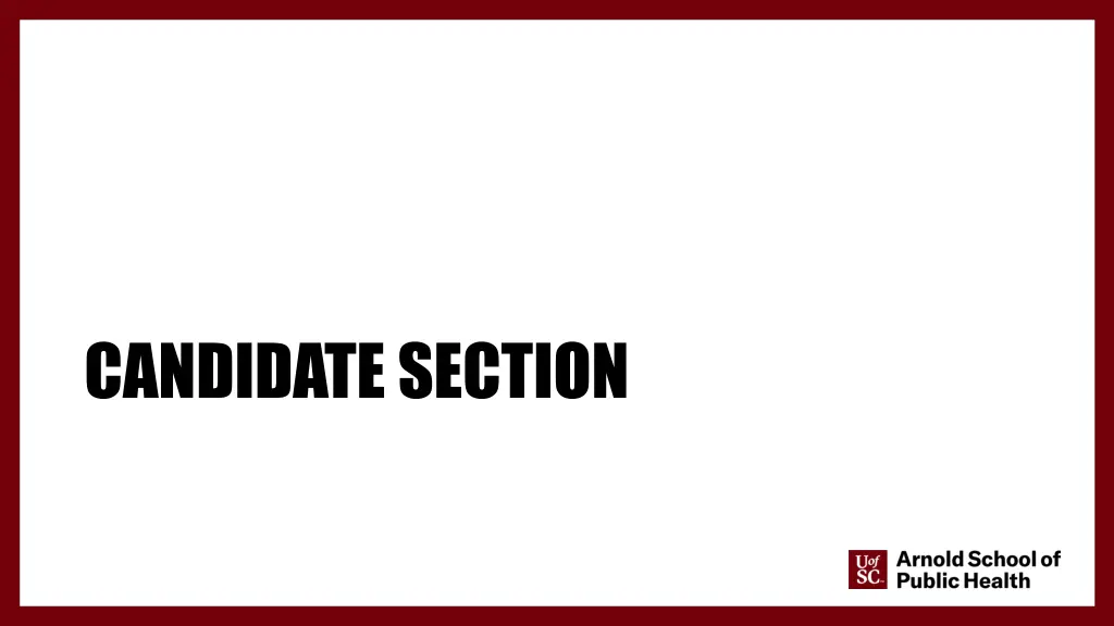 candidate section