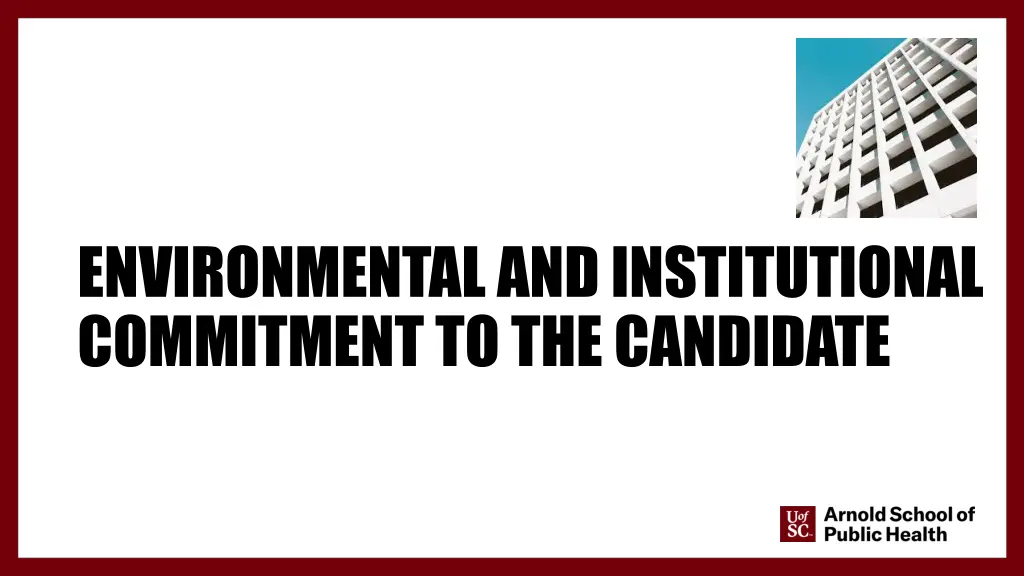 environmental and institutional commitment