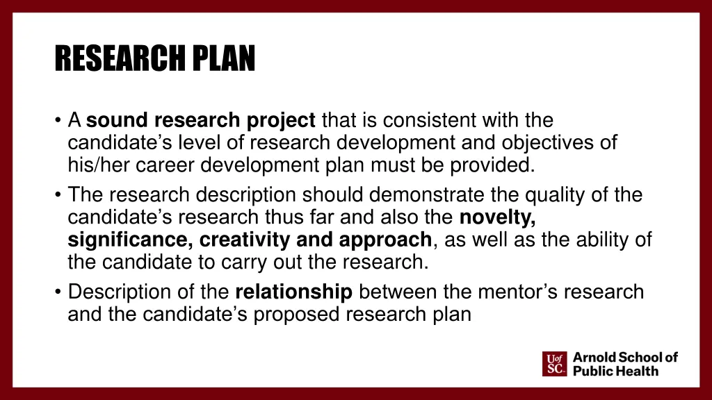 research plan