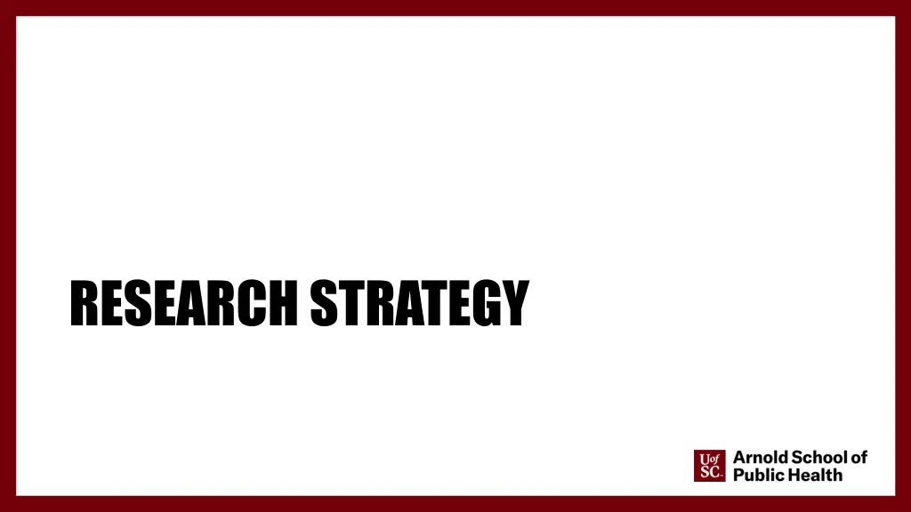 research strategy