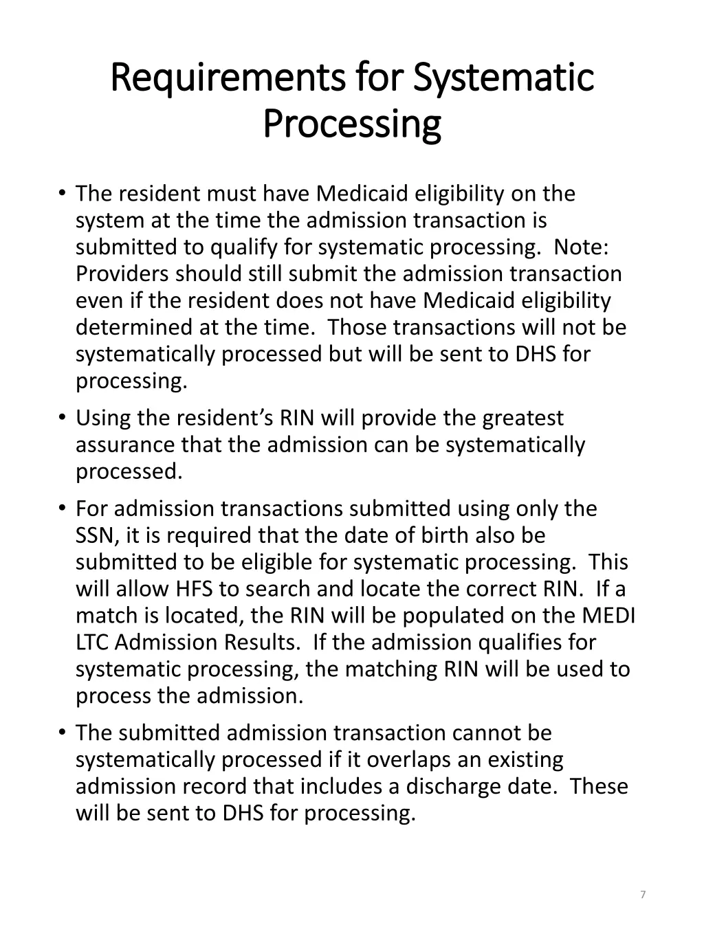 requirements for systematic requirements