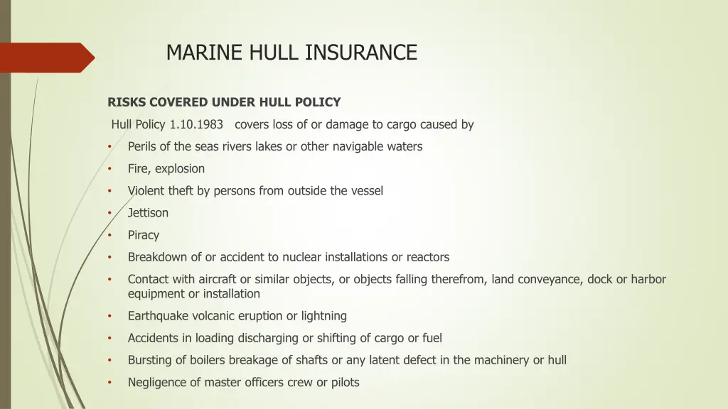 marine hull insurance 10