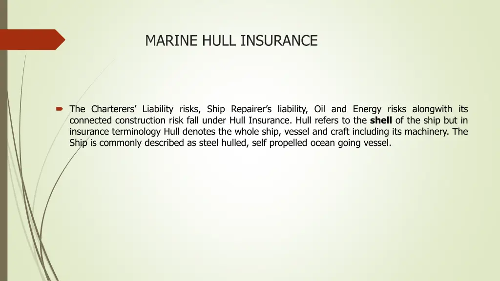 marine hull insurance