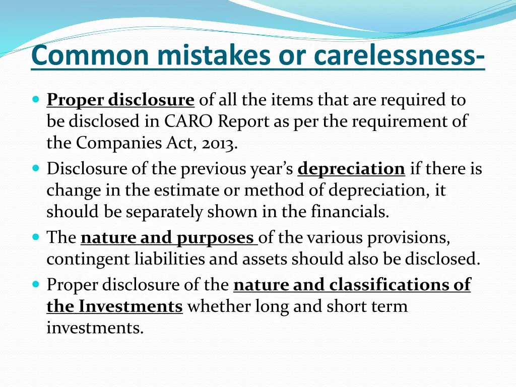 common mistakes or carelessness 3