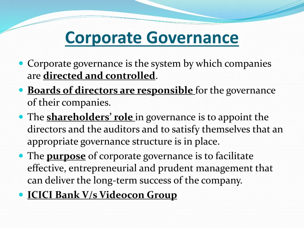 corporate governance