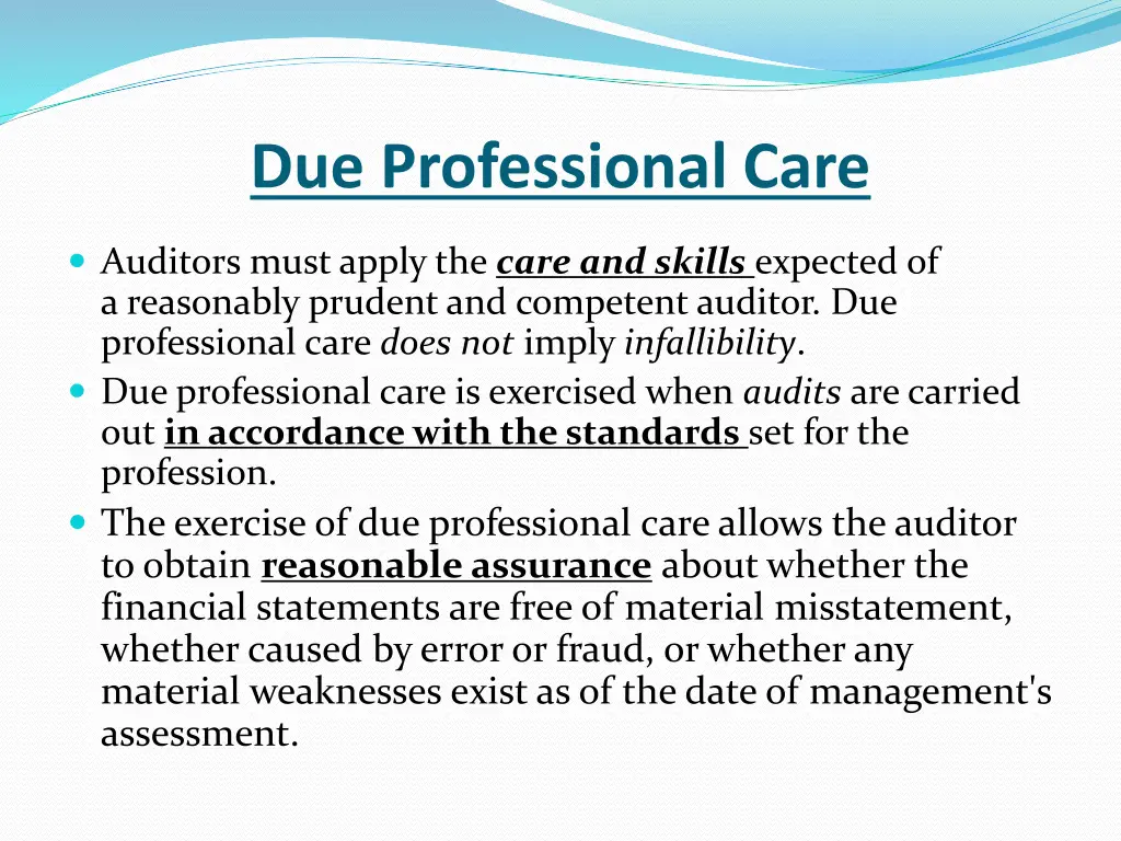 due professional care