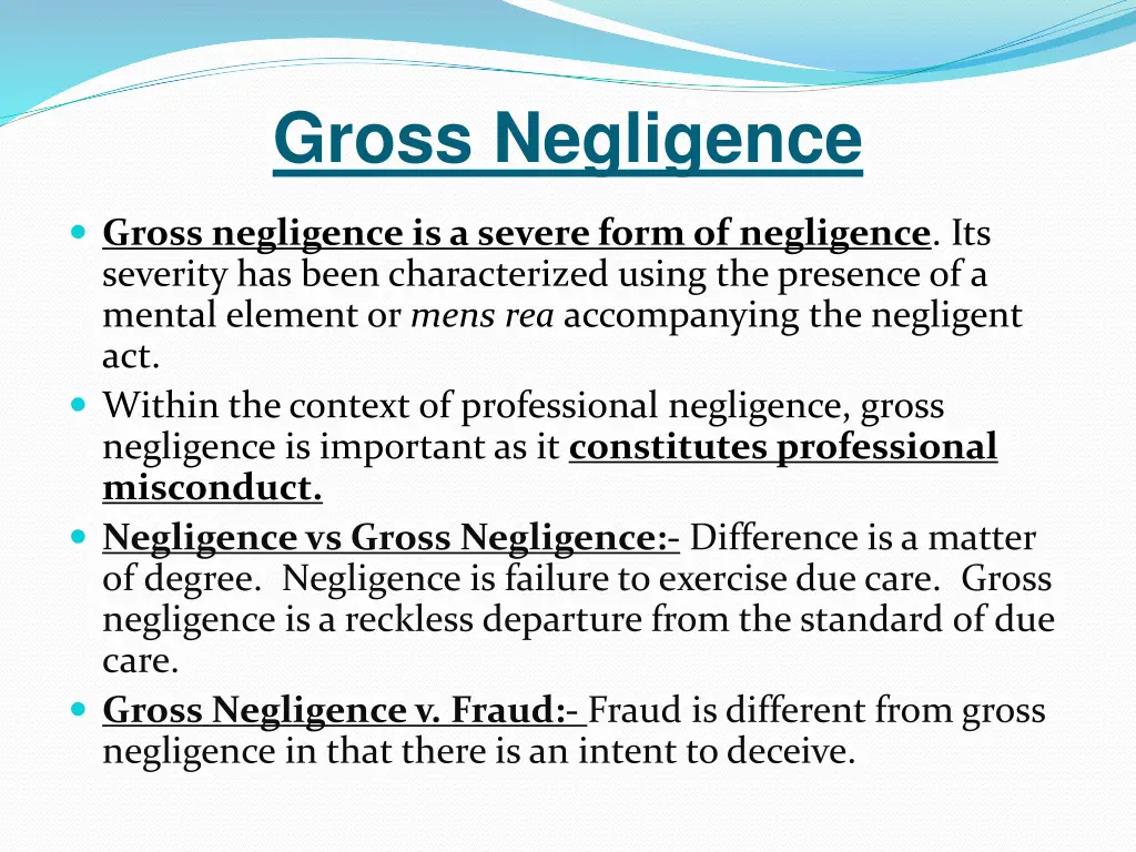 gross negligence