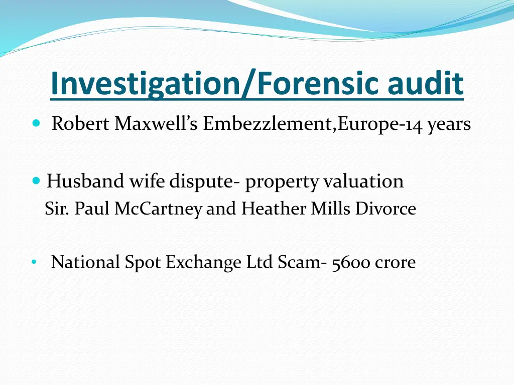 investigation forensic audit