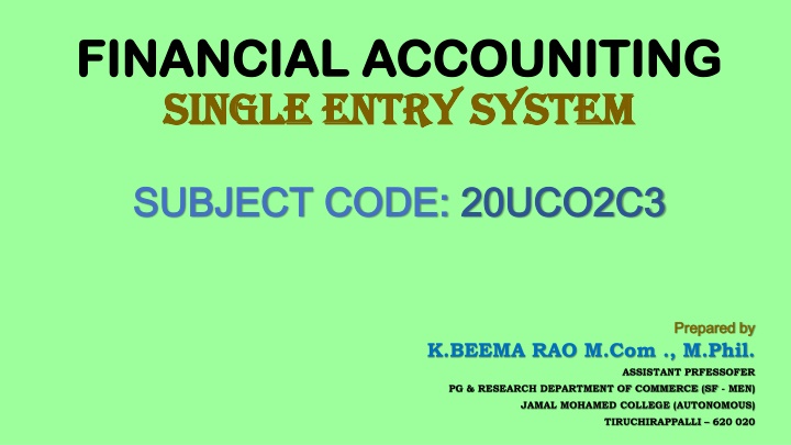 financial accouniting financial accouniting