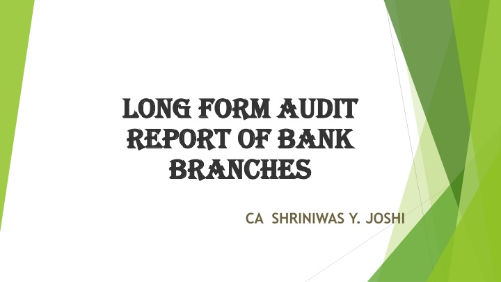 long form audit long form audit report of bank