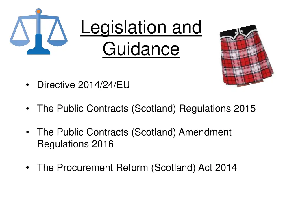 legislation and guidance