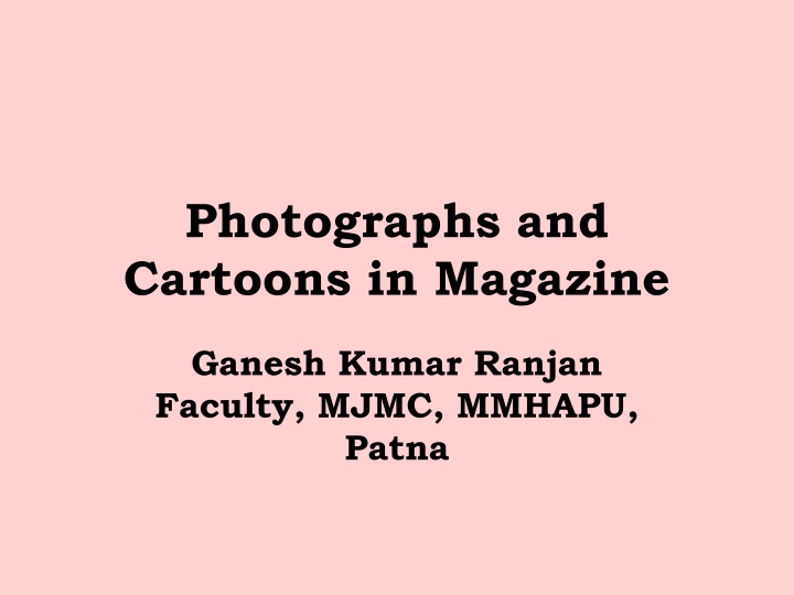 photographs and cartoons in magazine