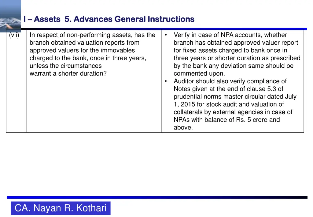 i i assets 5 advances assets 5 advances general 7