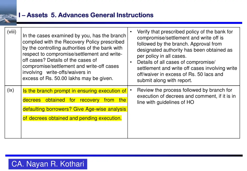 i i assets 5 advances assets 5 advances general 8