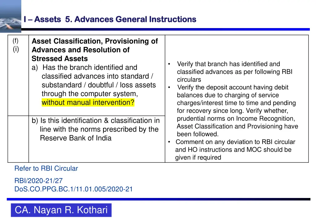 i i assets 5 advances assets 5 advances general