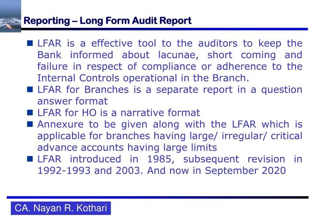 reporting reporting long form audit report long