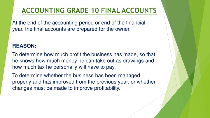 accounting grade 10 final accounts