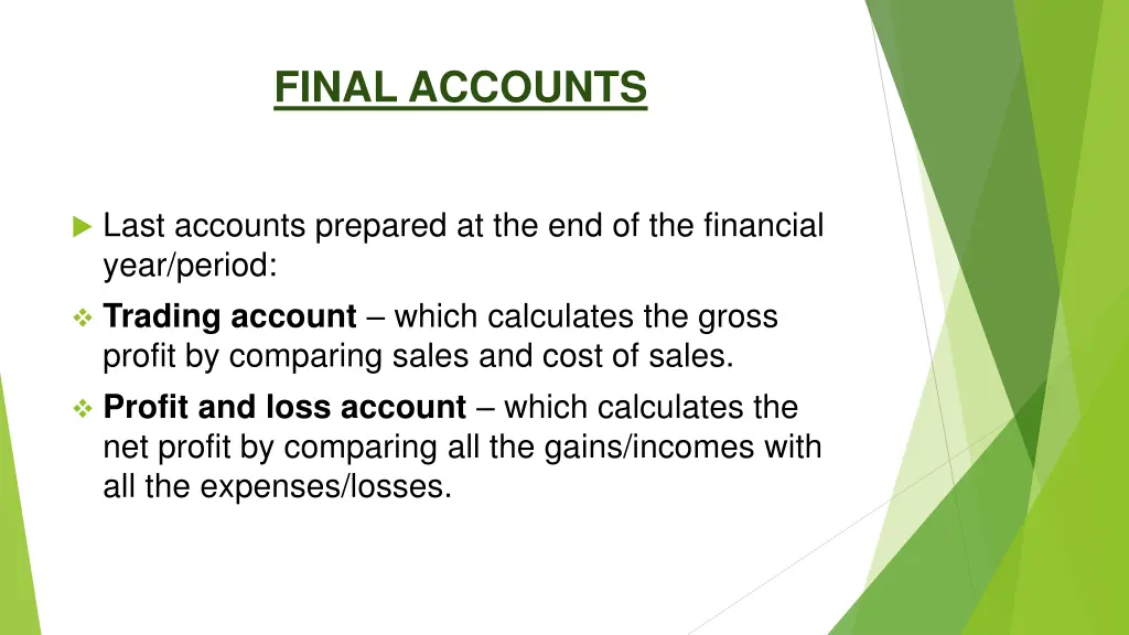 final accounts