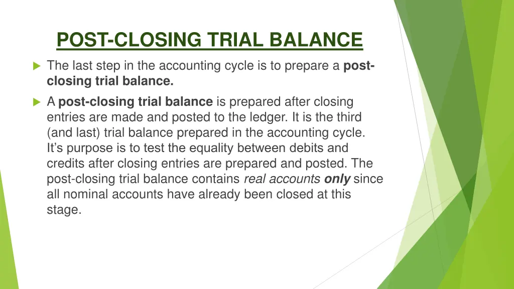 post closing trial balance