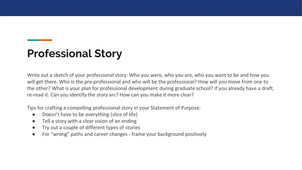 professional story