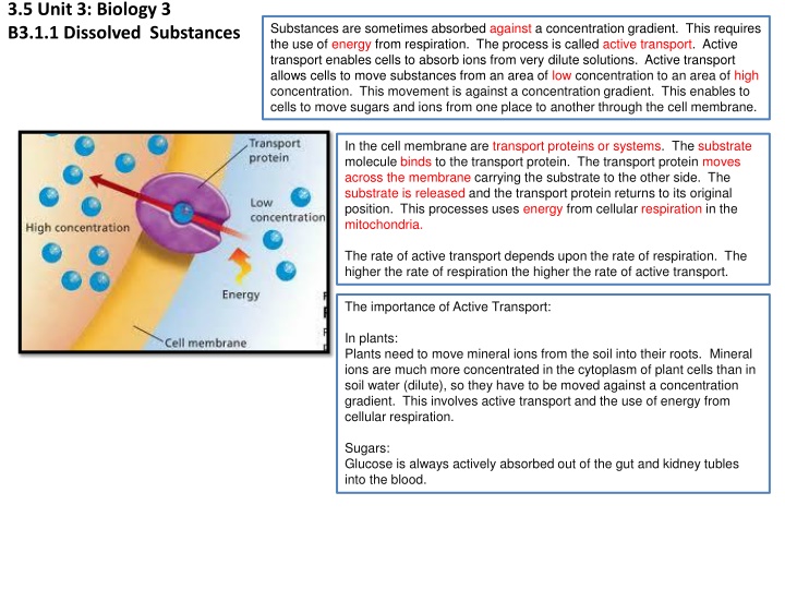 3 5 unit 3 biology 3 b3 1 1 dissolved substances