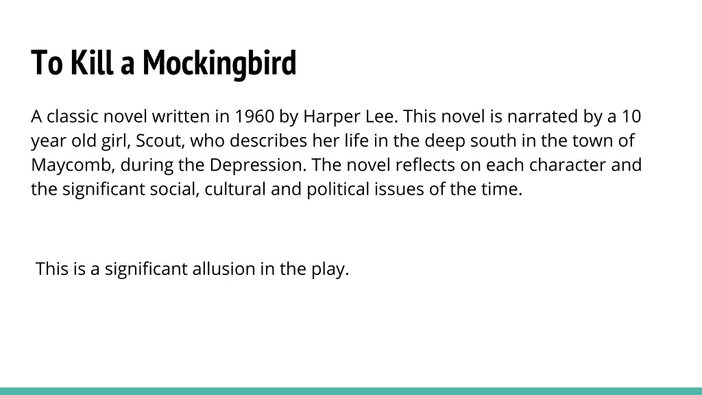 to kill a mockingbird