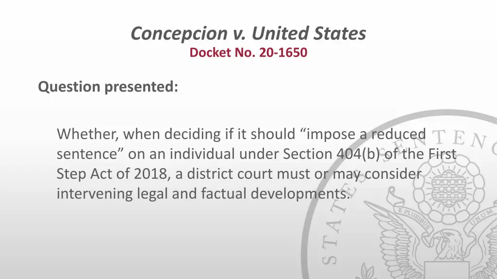 concepcion v united states docket no 20 1650