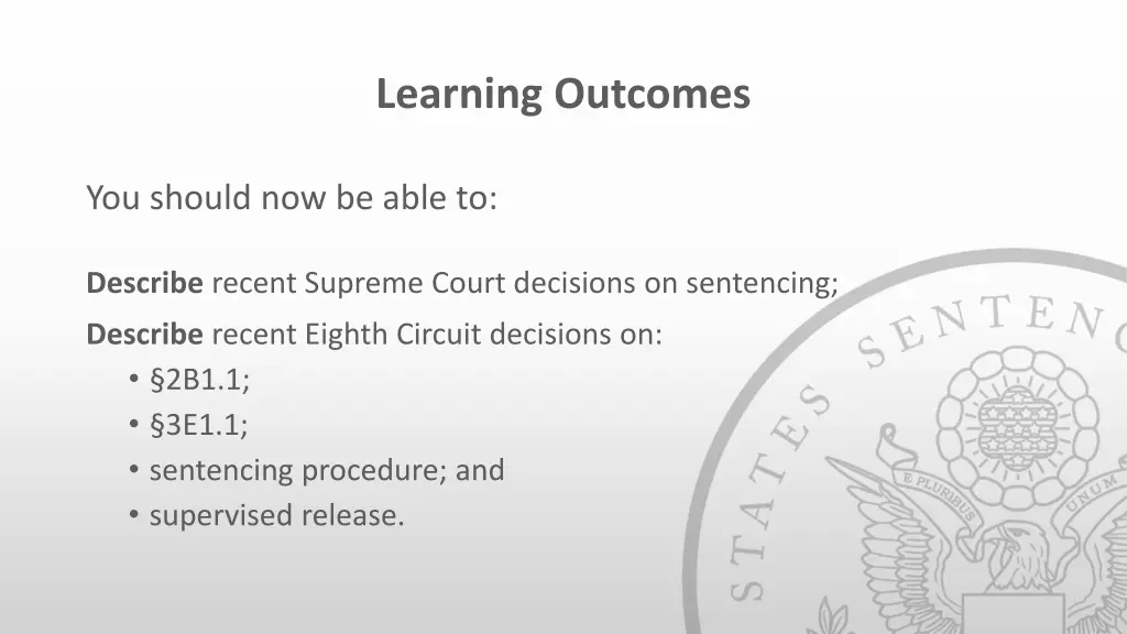 learning outcomes