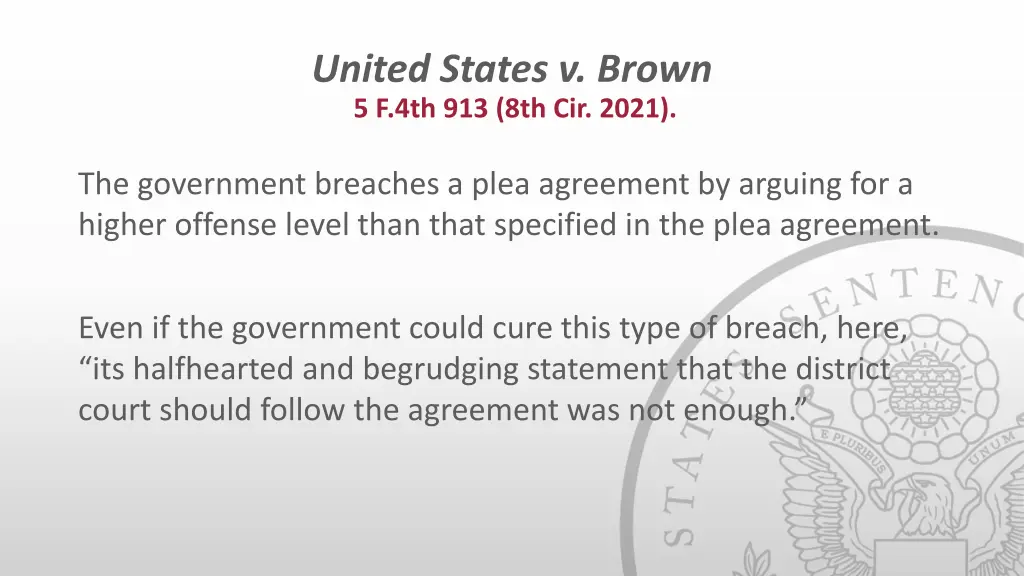 united states v brown 5 f 4th 913 8th cir 2021