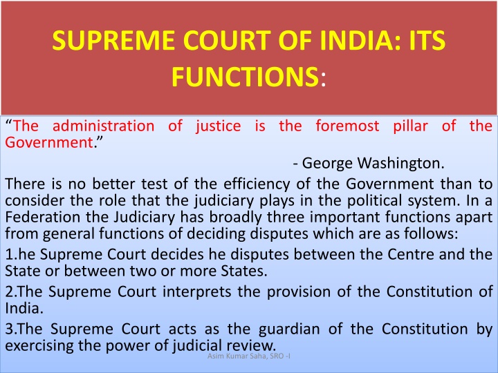 supreme court of india its functions