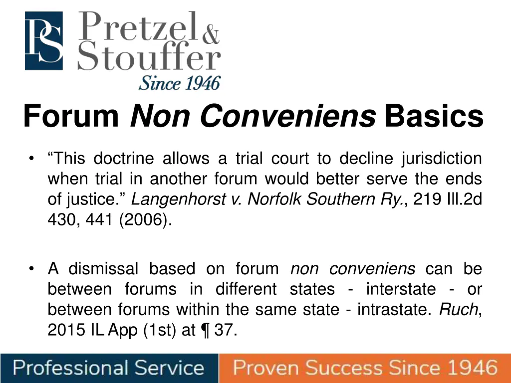 forum non conveniens basics 1