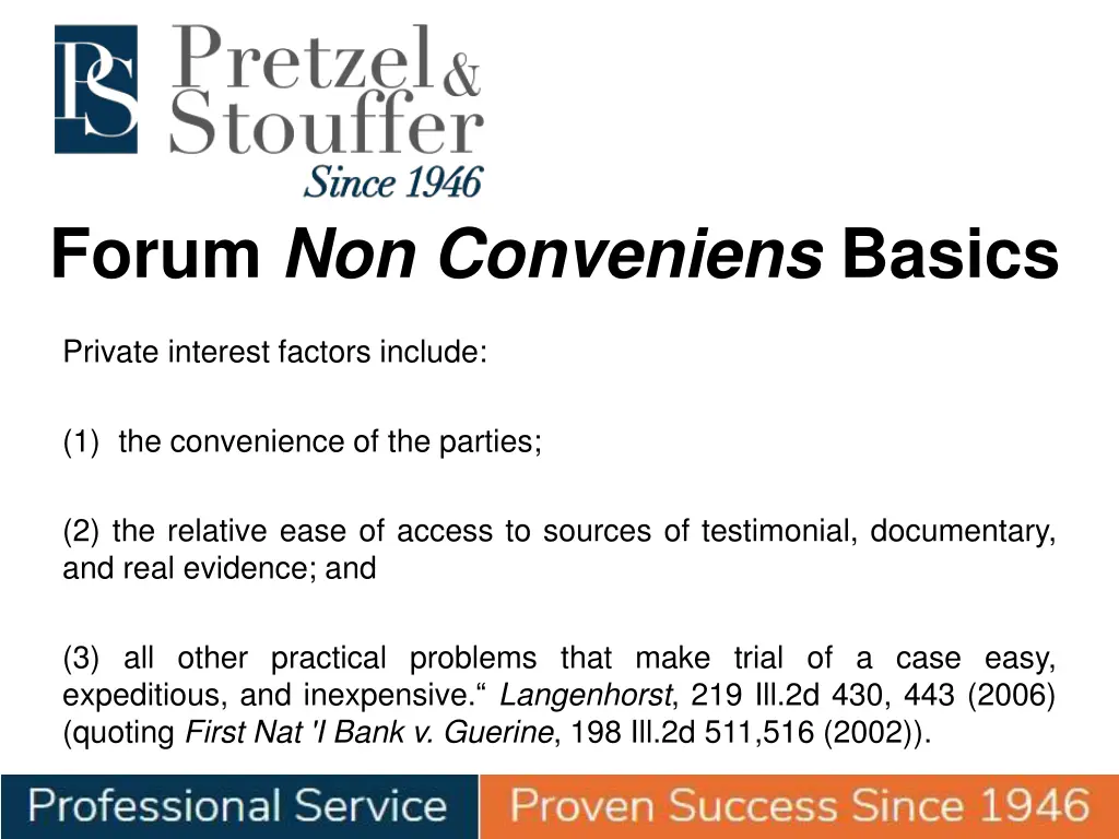 forum non conveniens basics 5