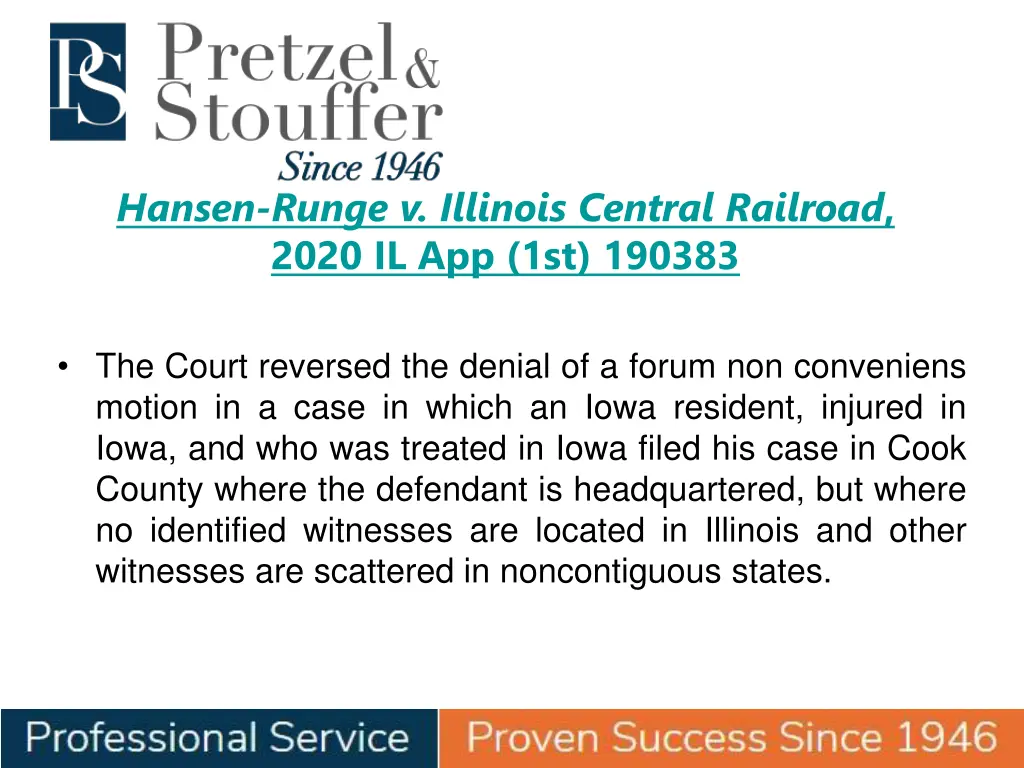 hansen runge v illinois central railroad 2020