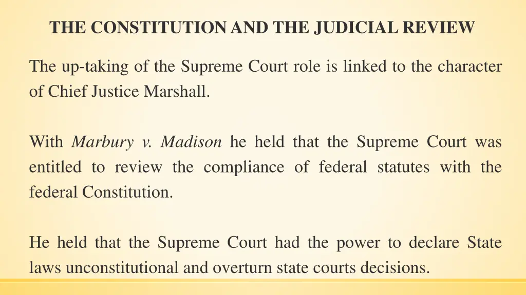 the constitution and the judicial review 1