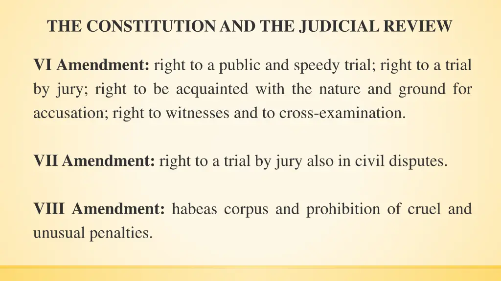 the constitution and the judicial review 8