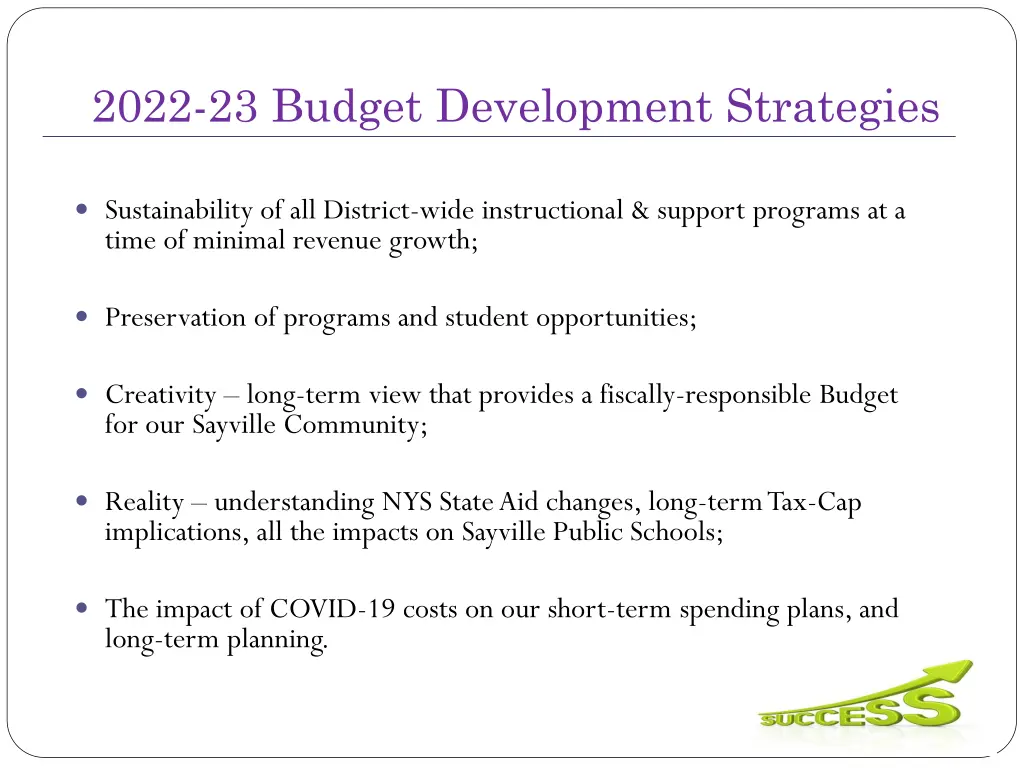 2022 23 budget development strategies