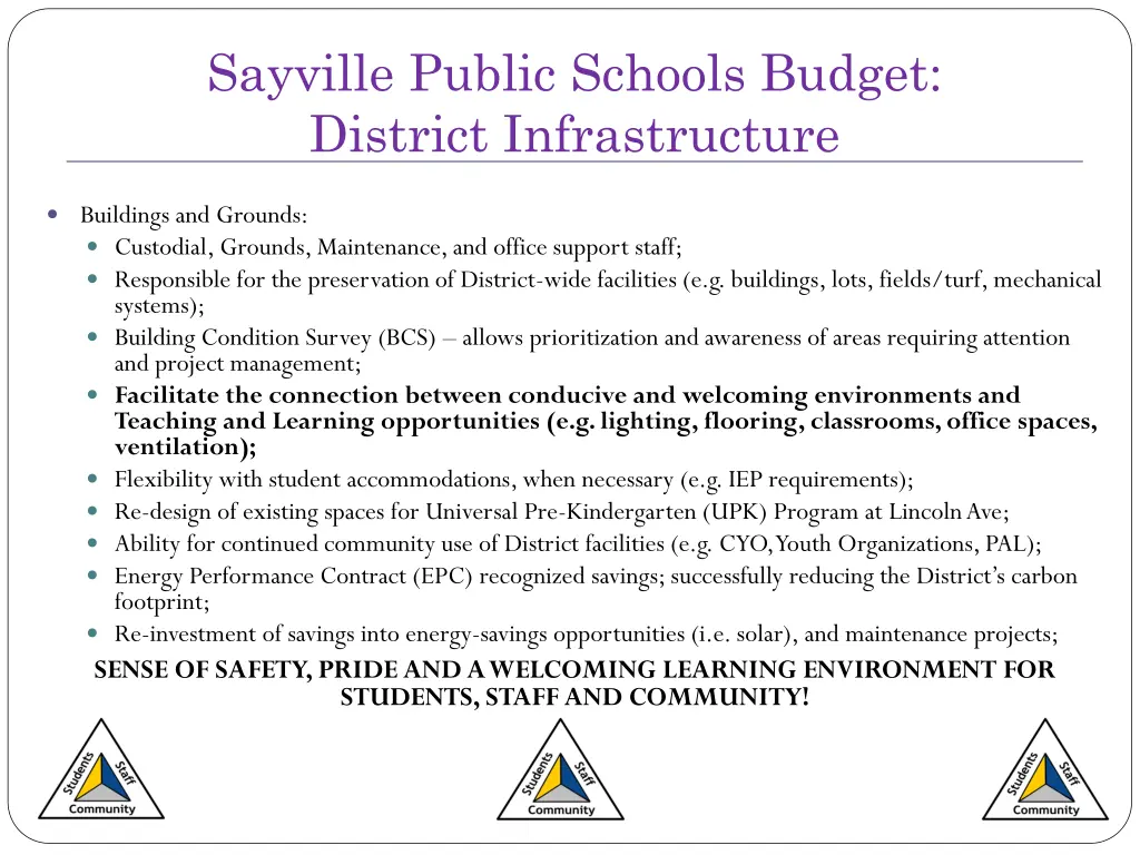 sayville public schools budget district