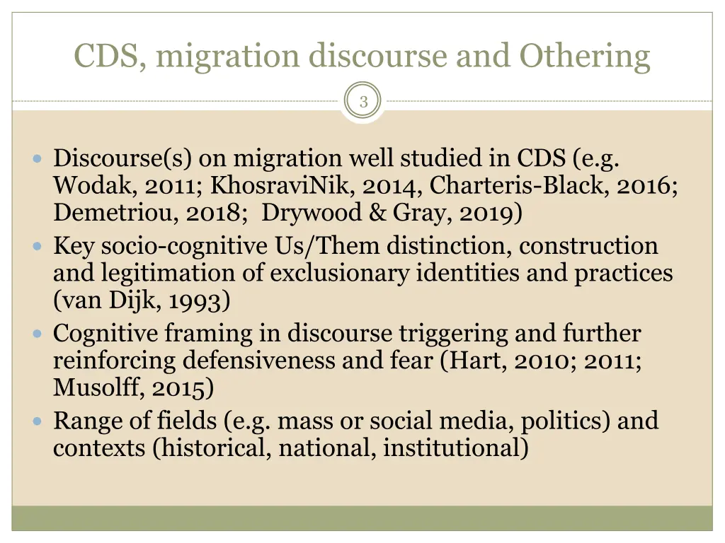 cds migration discourse and othering