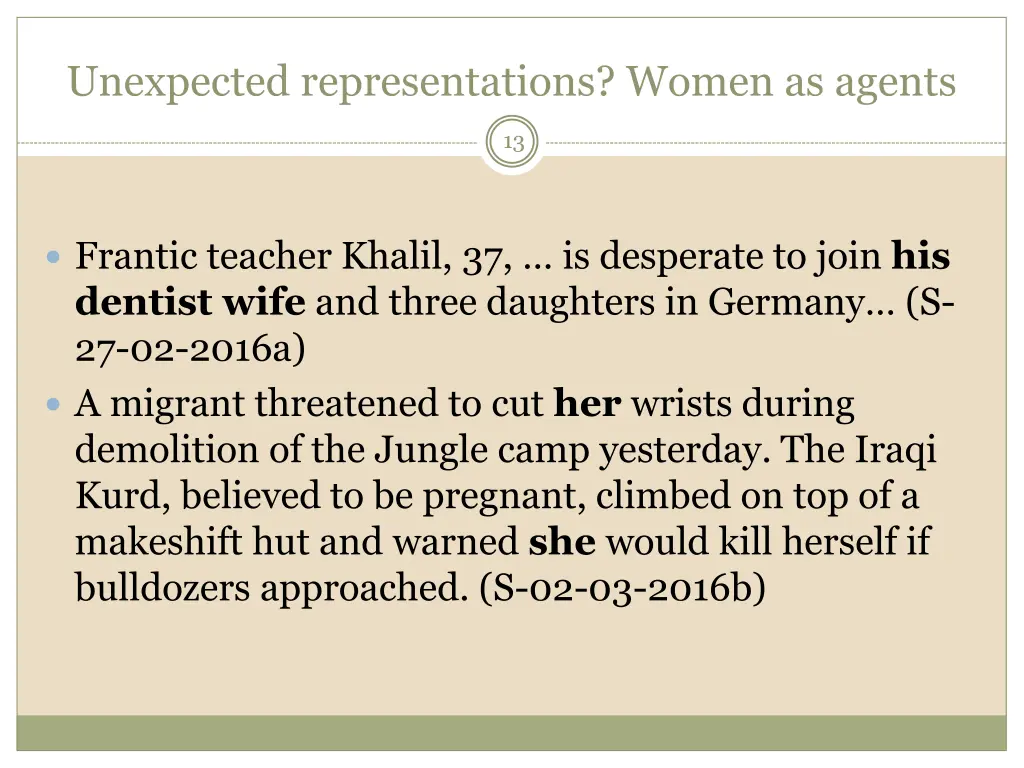 unexpected representations women as agents