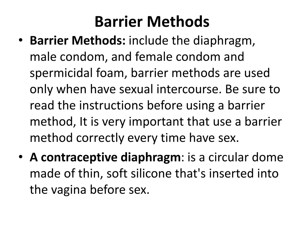 barrier methods