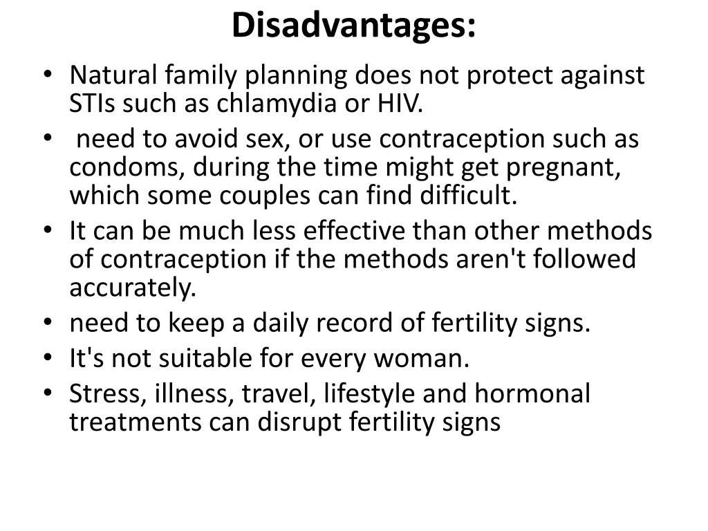 disadvantages