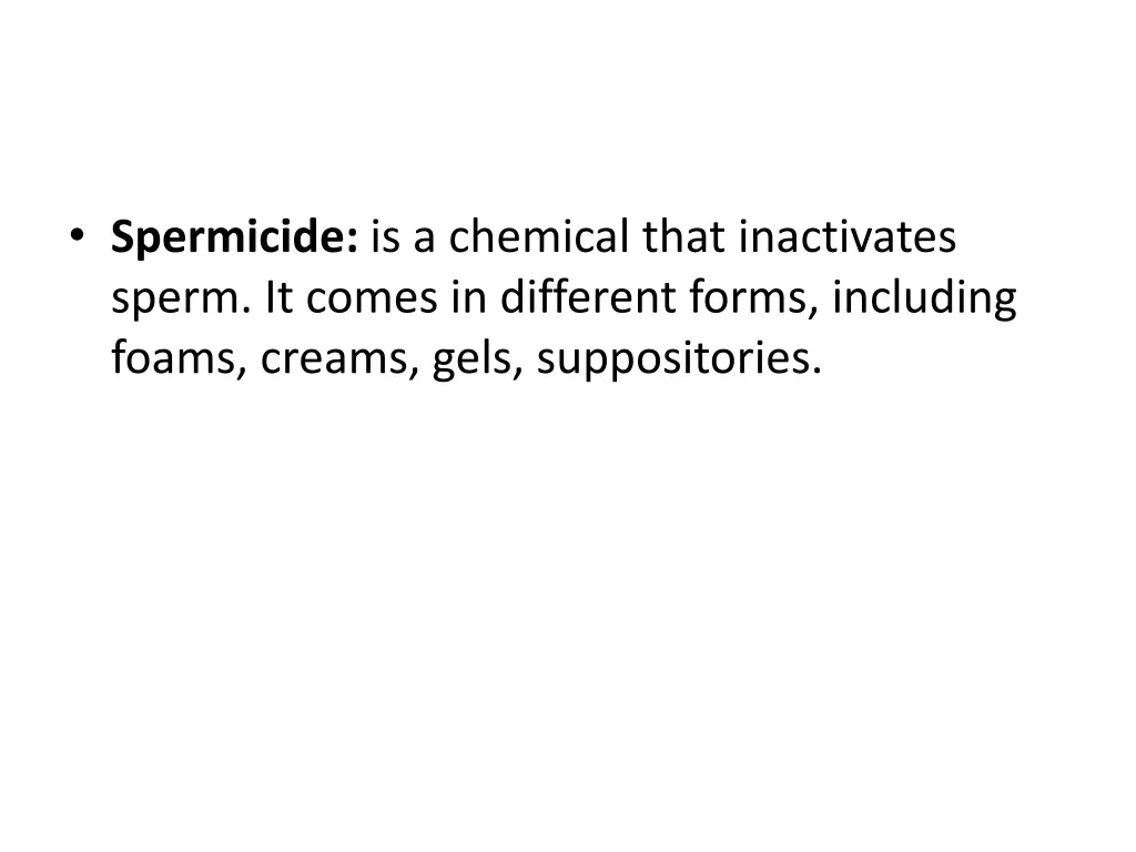 spermicide is a chemical that inactivates sperm