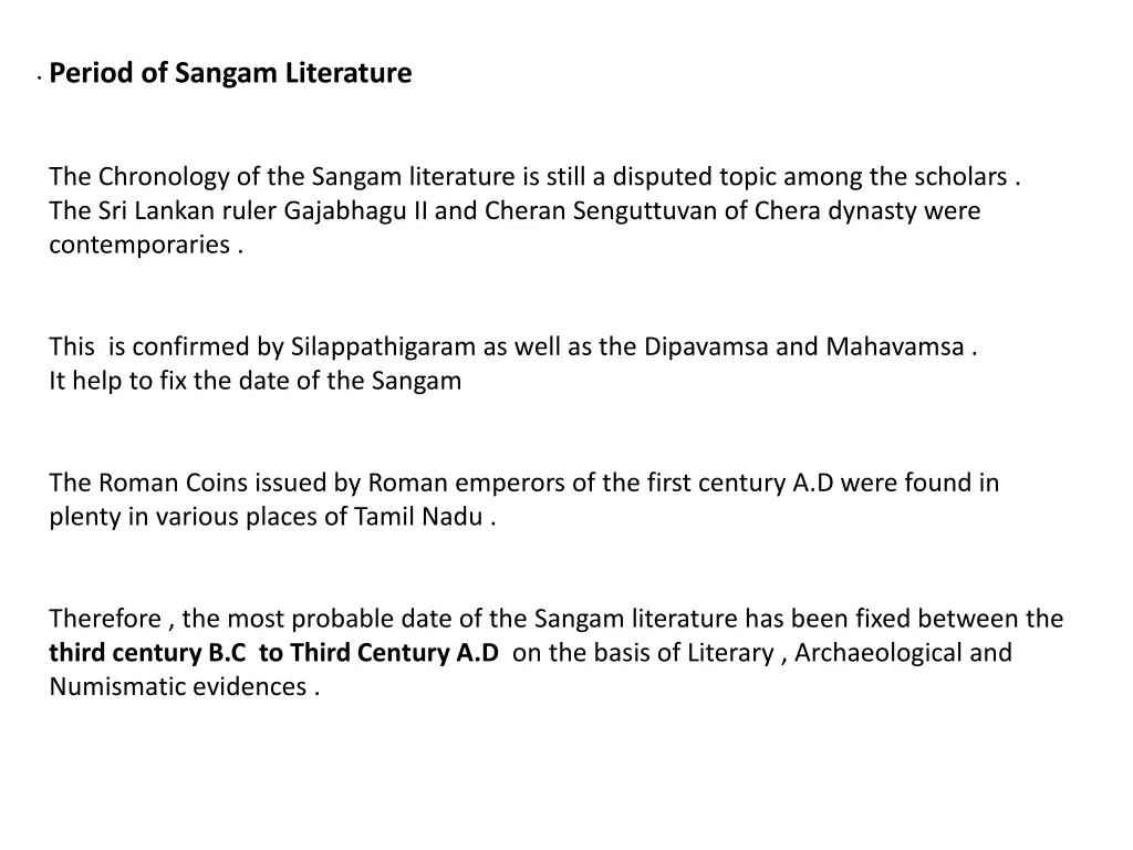 period of sangam literature