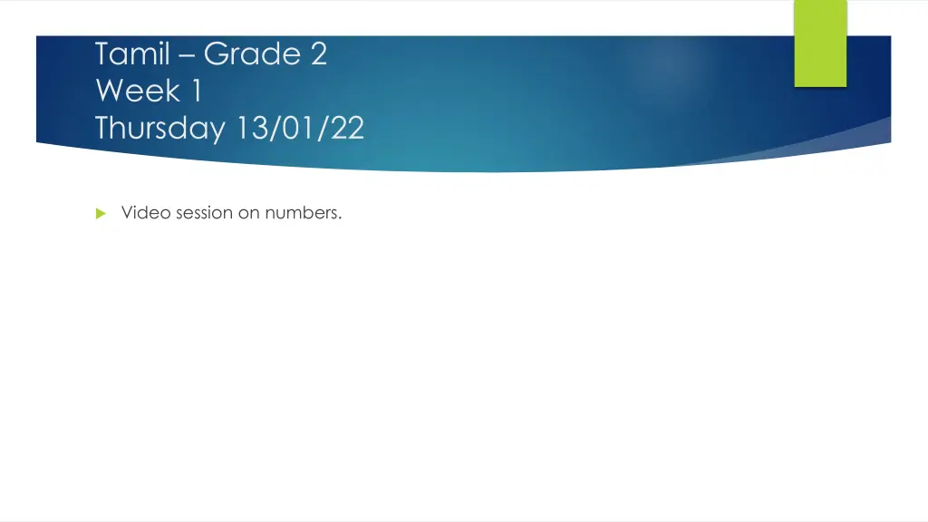 tamil grade 2 week 1 thursday 13 01 22