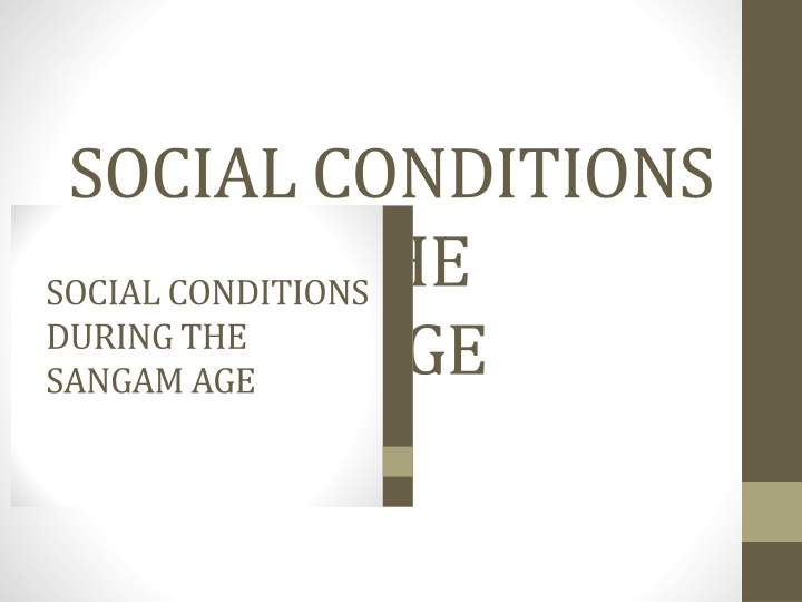 social conditions during the sangam age sangam age