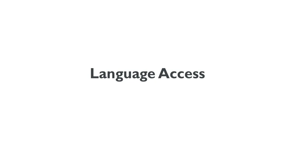 language access