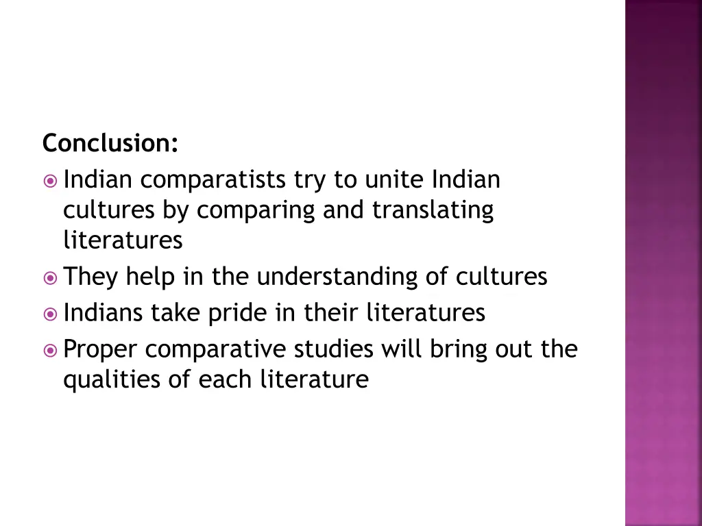 conclusion indian comparatists try to unite