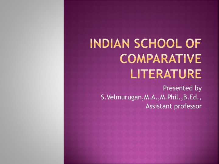 indian school of comparative literature